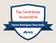 Top Contributor Award 2014 | Karen Rodriguez Ibarrondo | Avvo